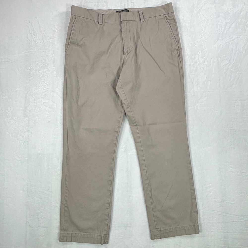 Banana Republic Aiden Chino Mens 35x30 (Fits 35x28) Tan Khaki Slim Fit Pants